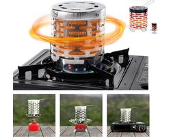 SMH LINE® Verwarmingsopzetstuk voor Campingkooktoestel - Tentverwarming - Gasverwarming - Roestvrij staal