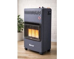 Soroh® – Gaskachel – Gasverwarming – Gas heater – Mobiele gaskachel – Krachtige en Veilige Gas Heater voor Binnen – Met Wieltjes en Omvalbeveiliging – 4200 W – Grijs