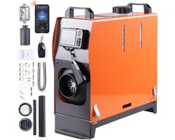 Vevor - Dieselkachel - Alles-in-één autokachel - Benzineluchtkachel - Elektrische kachel - met geluiddemper en afstandsbediening - 12V - 5KW LCD - Oranje