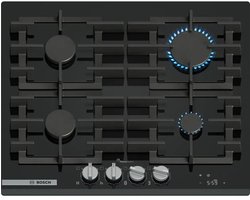 Bosch PRP6A6H40 – Inbouw Gaskookplaat – 60 cm – FlameSelect – Zwart Glas