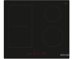 Bosch PVS61RHB1E Serie 4 Inductiekookplaat – 60 cm – 4 Zones met CombiZone – DirectSelect – Home Connect & HoodControl – PowerBoost – Frameloos Design – Zwart Glas