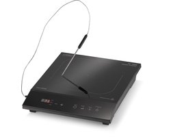 CASO Enkele vrijstaande inductieplaat TC2400 met Thermo Control, verstelbare temperatuur van 60-240 °C, 2400 Watt, Inclusief Thermo Control thermometer