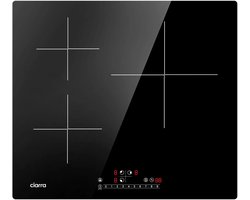 CIARRA CBBIH3B - Inbouw Inductiekookplaat met 3 zones, met Power Booster, touch-bediening, 9 standen, 6200 W