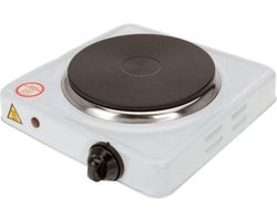 Electrische Kookplaat Enkel - Kookplaat - Warmhoudplaat - 1000 W - 23 x 23 x 7 cm - Wit - Luxe - 1 Kookzone - 1 Pits