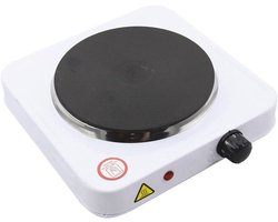 Elektrische Kookplaat 1000W - Draagbare Gietijzeren Plaat voor Camping en Reizen