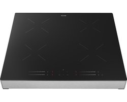 ETNA KIV364RVS - Plug & Cook inductiekookplaat (59 cm) - 4 Kookzones - Bediening per zone - Centrale aan uit/bediening - 10 standen - Pauzefunctie - Kinderslot