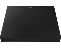 ETNA KIV364ZWA - Plug & Cook inductiekookplaat (59 cm) Zwart - 4 Kookzones - Bediening per zone - Centrale aan/uit bediening - 10 Kookstanden - Kinderslot - 4 Timers