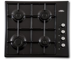 Everglades EVBI8410 - Inbouw Gaskookplaat - Mat Zwart - 60CM - 4 Pits- Geïntegreerde Vonkontsteking - Vlambeveiliging - 5 Jaar Garantie