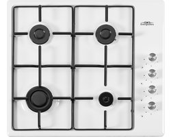 Everglades EVFH8000 - Opzet Kookplaat Wit - 4 Pitten - Vonkontsteking - Vlambeveiliging - 5 Jaar Garantie