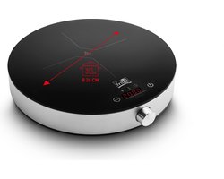 FRITEL Inductiekookplaat IP 1266 - 1 Kookzone - 2000W - Ø 26 cm XL Kookzone - 10 Vermogenniveau's - Touchscreen - Rond + Timer