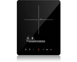 GTB® Elektrische Kookplaat 4 Pits - Elektrische Fornuis - Elektrische Kookplaat Vrijstaand - 4 Kookzones - Kinderslot - Zwart - 35cm x 28cm x 5cm