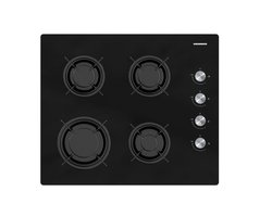 Heinner HBH-M402IEGBK Inbouw Gaskookplaat – 4 Branders – Elektronische Ontsteking – Veiligheidsvoorziening – 5 Jaar Garantie – Zwart Glas