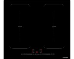 Heinner HBHI-M4ZB2FXTC Inbouw Inductiekookplaat – 60 cm – 4 Kookzones – Boostfunctie – Slider Touchbediening – Automatische Panherkenning – 5 Jaar Garantie – Zwart Glas
