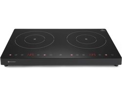 HENDI Dubbele inductiekookplaat – boost modus – aanraakgevoelige bediening – 608x405x54 mm