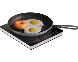 Inductie Kookplaat - 1-pits - kinderslot - 2000 watt - 10 temperatuurstanden - touch panel - zwart