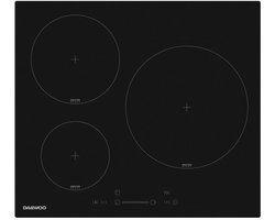 Inductiekookplaat - DAEWOO - 3 branders - 60 cm - Zwart