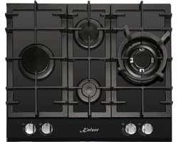 Kaiser - Gaskookplaat - KCG 6394 - 60cm - zwart - glas - inbouw - inbouwkookplaat - 3.8kW - WOK