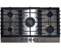 Kaiser KG 9356 Turbo roestvrijstalen gaskookplaat 86 cm 5 branders 3,8 kW WOK