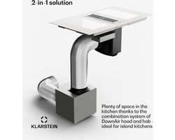 Klarstein Full House 90 - Inductiekookplaat - Down Air Systeem - 90 cm - Wit