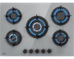 Klarstein Gasfornuis Voor Propaan/Aardgas, Roestvrijstalen Gaskookplaat, 10400W Ingebouwde 5-Pits Gaskookplaat, Propaangaskookplaat Voor Kamperen, Camper En Keukengebruik, 5-Pits Gaskookplaat