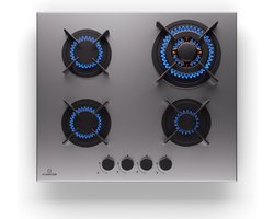 Klarstein Goldflame 4 - Gaskookplaat - 4-pits - RVS - Zilver