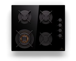 Klarstein Goldflame 4 - Gaskookplaat - 4-pits - RVS - Zwart