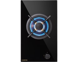 Klarstein Goldflame Gaskookplaat - 1 X Wokbrander - Zelfvoorzienend - 30 cm - Inbouw - Aardgas/Butaan Gas - Automatische uitschakeling - Gietijzeren pannendrager - Incl. slang en drukregelaar - Zwart