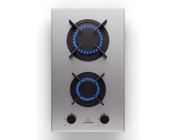 Klarstein Goldflame Gaskookplaat 2-pits - Roestvrij staal