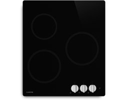Klarstein Kochheld inductiekookplaat - elektrische inductiekookplaat met 3 zones, 5700 W boost, draaiknopbediening, restwarmte-indicator, oververhittingsbeveiliging, keramisch glas, 45 cm inbouwkookplaat, zwart