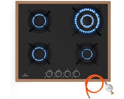 Klarstein Lumiflame gaskookplaat 4 branders automatische ontsteking 8 kW