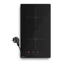 Klarstein PowerGlide inductiekookplaat - 2-zone inbouw inductiekookplaat, 3500 W boost, touchslider, timer, kinderslot, restwarmte-indicator, keramisch glas, 30 cm, zwart