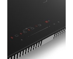 Klarstein Velaire inductiekookplaat - 4-zone inbouw inductiekookplaat, 7000 W boost, touchbediening, timer, kinderslot, warmte-indicator, 90 cm keramisch glas, strak design