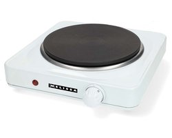Melissa Elektrische Kookplaat - 1500W - 18,5 cm per Kookzone - 6 Warmtestanden - Antislip Voetjes - 16350028 - Wit