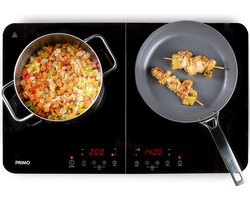 PRIMO PR301IKP Inductie Kookplaat Vrijstaand - Elektrische Kookplaat 2 Pits - 3500W - Zwart