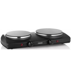 Princess 303021 Keramische Kookplaat – Elektrische Kookplaat - 2 Pits - 16 & 19 cm - Vrijstaand