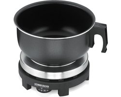 Rommelsbacher Automatische Reiskookplaat RK 501/S – compacte elektrische kookplaat met pan & reisset – ideaal voor reizen, camping & klein keukenapparaat