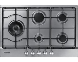 Samsung NA75M3130AS Zwart, Roestvrijstaal Ingebouwd 75 cm Gaskookplaat 5 zone(s)