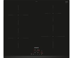 Siemens EH631BEB6E - iQ100 - Inbouw elektrische kookplaat - 60 cm - powerBoost: verhoogt het vermogen van een inductiezone met tot wel 50%