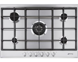 SMEG Gas Kookplaat - P272XGHNLK - 70/75 cm - Opbouw - RVS