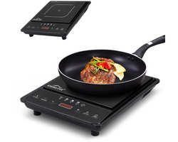 SMH LINE® Inductie kookplaat - Vrijstaand - Elektrische Kookplaat 1 Pits - 2000W - Zwart