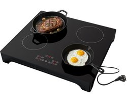 Tomado TIH6010B - Inductie kookplaat vrijstaand - Elektrisch 1 fase plug & play - Touch bediening - Zwart