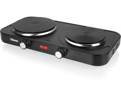Tristar Elektrische kookplaat 2500W - KP-6152 - 2 Kookzone - Vrijstaand - Zwart