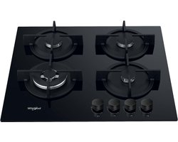 Whirlpool AKT 625/NB1 Zwart Ingebouwd 59 cm Gaskookplaat 4 zone(s)