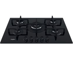 Whirlpool GOA 7523/NB1 Zwart Ingebouwd 73 cm Gaskookplaat 5 zone(s)