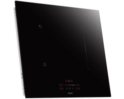 Wiggo WH-B625IRS(B) – Inbouw Inductiekookplaat – 60 cm – 4+1 kookzones met bridgefunctie – 7200W – 9 standen slide control – Boostfunctie – Touch Control – Timer – Kinderslot – 5 jaar garantie – 2 of 3 fase zonder stekker – Zwart Kristalglas