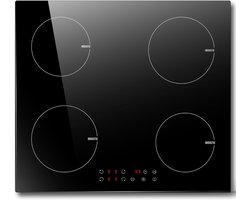 Zyrex® Elektrische Kookplaat 2 Pits - Elektrische Fornuis - Elektrische Kookplaat Vrijstaand - 2 Kookplaten 30 cm - Kinderslot - Zwart -52 cm x 29 cm x 6 cm