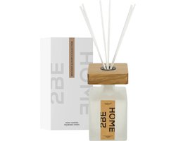 2BEHOME Geurstokjes White Musk - 200 ML - Fragrance Sticks - Huisparfum - Luchtverfrisser - Geurverspreider - Wooden Luxury Collection - Wit