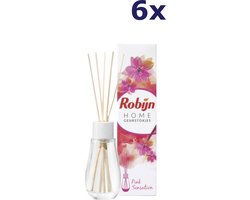 6x Robijn Home Geurstokjes Pink Sensation 45 ml