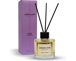 Amber Istanbul Jardin D'or Istanbul - Geurstokjes - Huisparfum - Kamergeur - Parfum - Heerlijke Geurverspreider 120ml