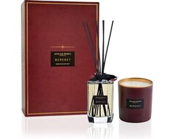 Atelier Rebul Bereket - Luxury Home Geschenkset - Geurstokjes (120ml) + Geurkaars (210g) - Fruitige & Zoete Geur - Cadeauset voor Man & Vrouw